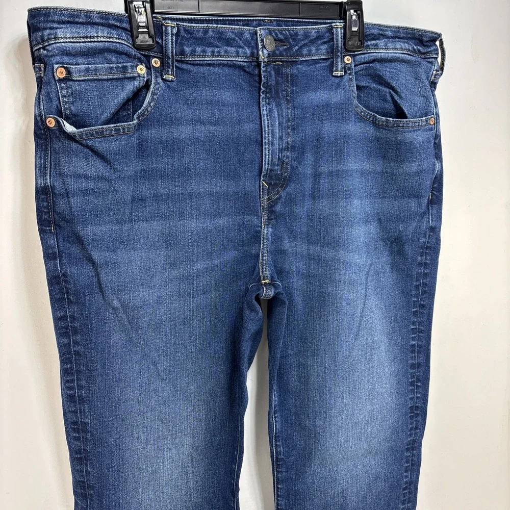 American Eagle‎ Original Boot Jeans Mens 40x32 Dark Blue Denim Pants Whiskered